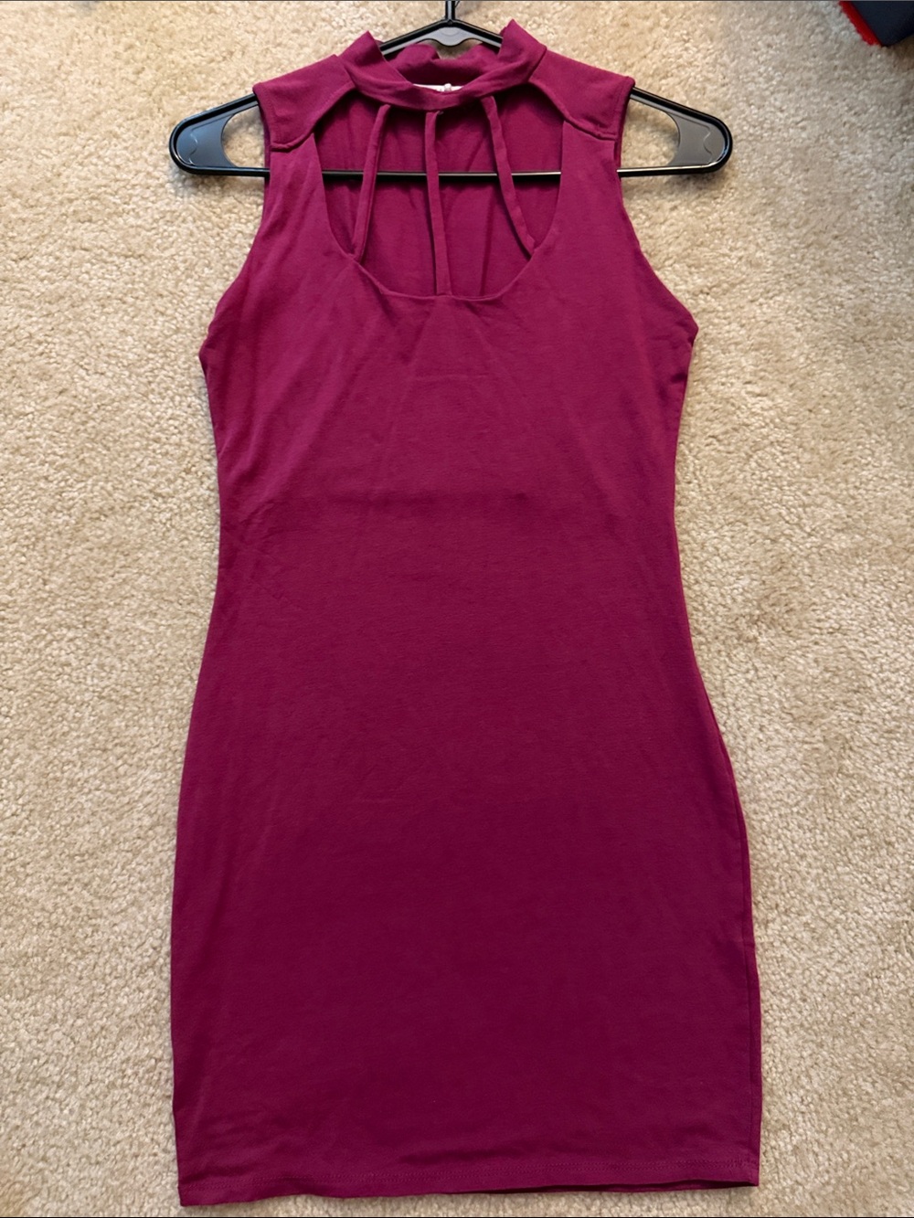Heart & Hips Sleeveless Mini Dress in Berry Plum